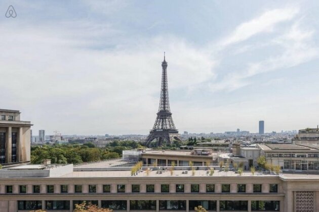 Amazing view Eiffel tower Paris