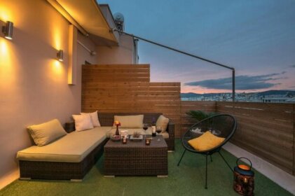 Couple's Athens Penthouse-Outstanding Balcony