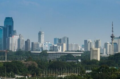 1br With City View @ Semanggi Apartment By Travelio