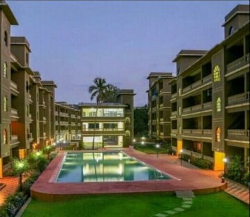 Poolside 1 BHK Apartment in Lush green Goan Resort