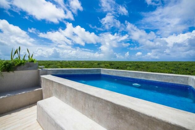 Rooftop Suite with Private Pool and View of Mayan Ruins