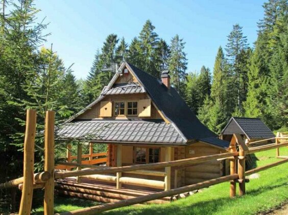 Domek drewniany w gorach