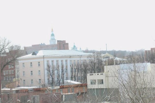 Panorama of the city center behind the Theater